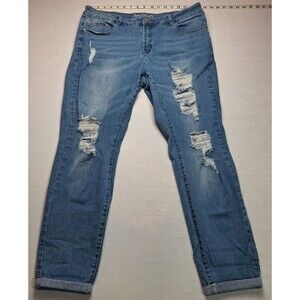 Resfeber Distressed Los Angeles Collection Womens Boyfriend Jeans Size 16